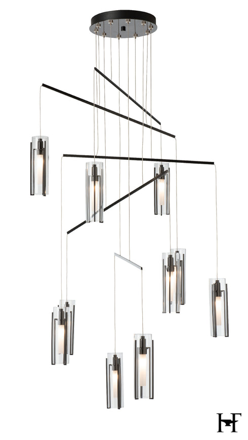 Hubbardton Forge Exos 10 Light Mobile Pendant ink Finish Model: 131154-SKT-STND-89-ZM0065