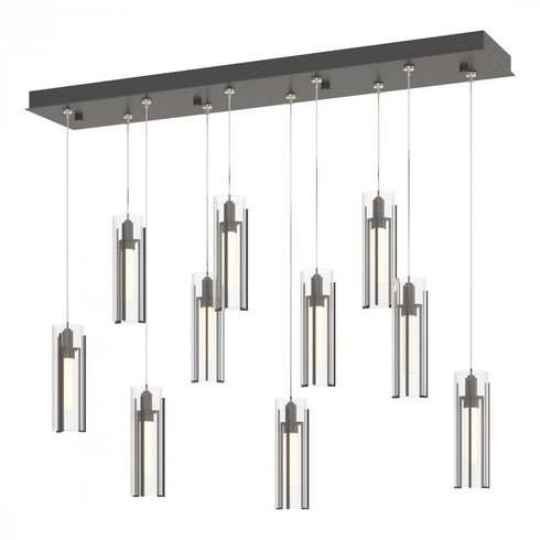 Hubbardton Forge Exos 10 Light Rectangular Pendant Model: 131204-SKT-STND-85-ZM0065