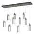 Hubbardton Forge Exos 10 Light Rectangular Pendant Model: 131204-SKT-STND-85-ZM0065