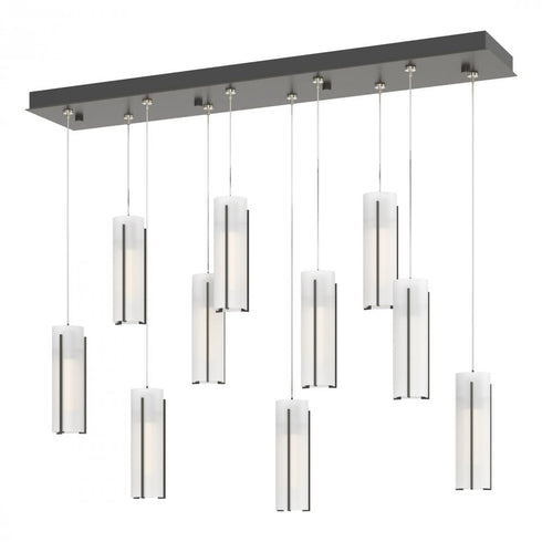 Hubbardton Forge Exos 10 Light Rectangular Pendant Model: 131204-SKT-STND-85-ZM0065