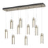 Hubbardton Forge Exos 10 Light Rectangular Pendant Model: 131204-SKT-STND-85-ZM0065