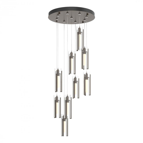 Hubbardton Forge Exos 9 Light Round Pendant Model: 131104-SKT-STND-14-GG0065
