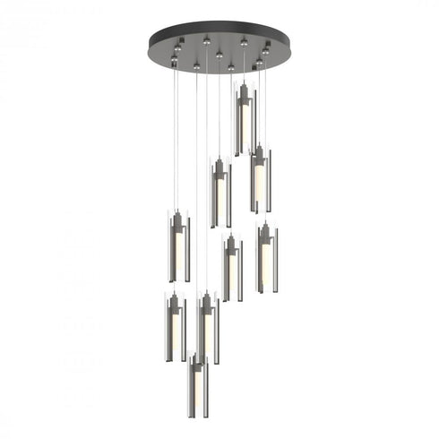Hubbardton Forge Exos 9 Light Round Pendant Model: 131104-SKT-STND-14-GG0065