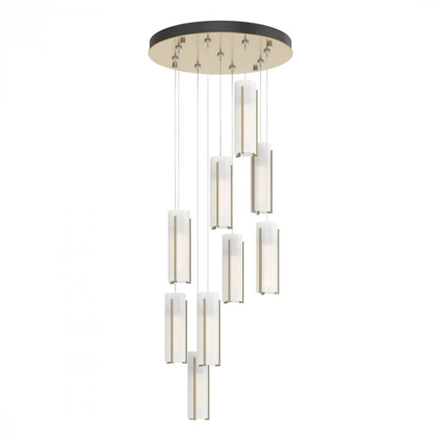Hubbardton Forge Exos 9 Light Round Pendant Model: 131104-SKT-STND-14-GG0065