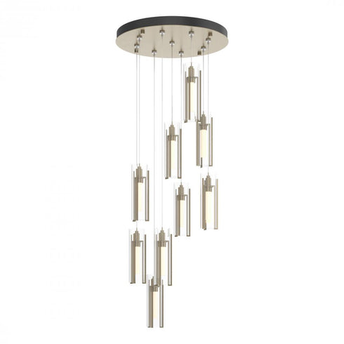 Hubbardton Forge Exos 9 Light Round Pendant Model: 131104-SKT-STND-14-GG0065