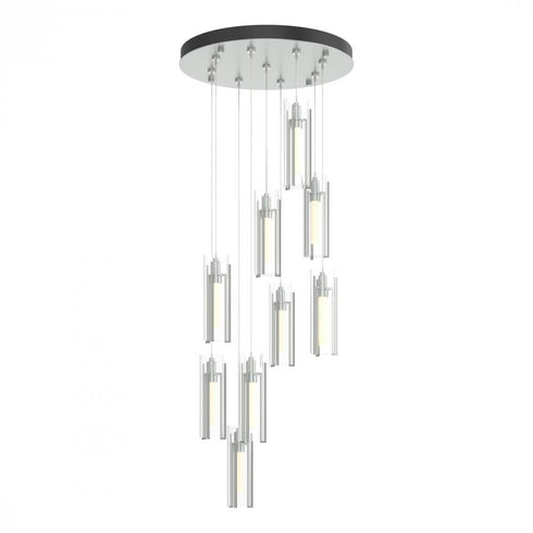 Hubbardton Forge Exos 9 Light Round Pendant Model: 131104-SKT-STND-14-GG0065