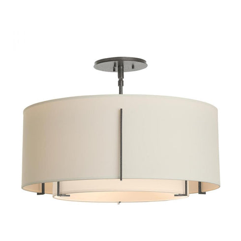 Hubbardton Forge Exos Double Shade Semi Flush Model: 126503-SKT-20-SA1590-SA2290