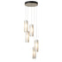 Hubbardton Forge Exos Glass 5 Light Pendant Model: 131124-SKT-LONG-20-ZM0065