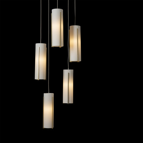Hubbardton Forge Exos Glass 5 Light Pendant Model: 131124-SKT-LONG-20-ZM0065