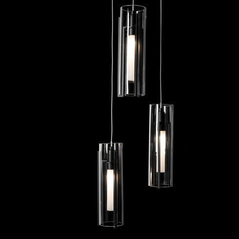Hubbardton Forge Exos Glass 5 Light Pendant Model: 131124-SKT-LONG-20-ZM0065