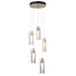 Hubbardton Forge Exos Glass 5 Light Pendant Model: 131124-SKT-LONG-20-ZM0065