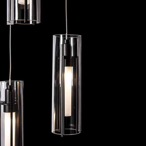Hubbardton Forge Exos Glass 5 Light Pendant Model: 131124-SKT-STND-85-GG0065