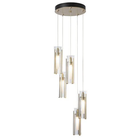 Hubbardton Forge Exos Glass 5 Light Pendant Model: 131124-SKT-STND-85-GG0065