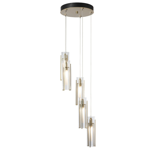 Hubbardton Forge Exos Glass 5 Light Pendant Model: 131124-SKT-STND-85-GG0065