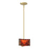 Hubbardton Forge Exos Glass Exos Delta Mini Pendant in Bronze Finish Model: 188100-SKT-MULT-05-AA0156