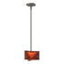 Hubbardton Forge Exos Glass Exos Delta Mini Pendant in Bronze Finish Model: 188100-SKT-MULT-05-AA0156