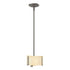 Hubbardton Forge Exos Glass Exos Delta Mini Pendant in Bronze Finish Model: 188100-SKT-MULT-05-AA0156