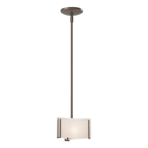 Hubbardton Forge Exos Glass Exos Delta Mini Pendant in Bronze Finish Model: 188100-SKT-MULT-05-AA0156