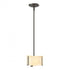 Hubbardton Forge Exos Glass Exos Delta Mini Pendant in Bronze Finish Model: 188100-SKT-MULT-05-AA0156