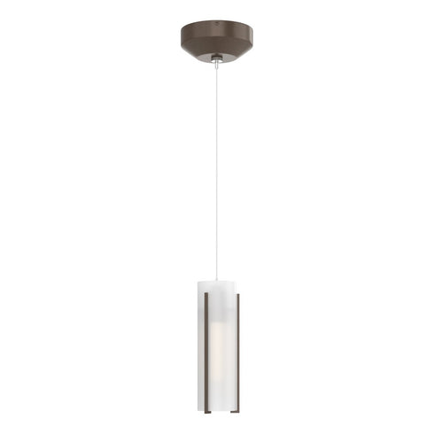 Hubbardton Forge Exos Glass Low Voltage Mini Pendant in Bronze Finish Model: 161180-SKT-STND-05-GG0065
