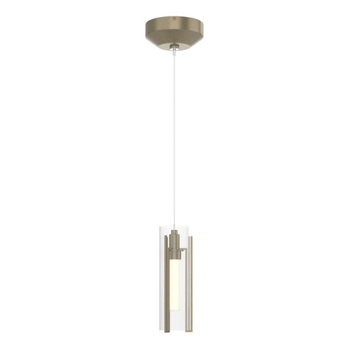 Hubbardton Forge Exos Glass Low Voltage Mini Pendant in Bronze Finish Model: 161180-SKT-STND-05-GG0065