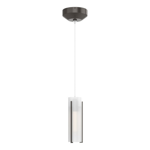 Hubbardton Forge Exos Glass Low Voltage Mini Pendant in Bronze Finish Model: 161180-SKT-STND-05-GG0065
