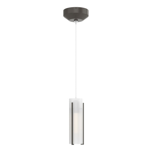 Hubbardton Forge Exos Glass Low Voltage Mini Pendant in Bronze Finish Model: 161180-SKT-STND-05-GG0065
