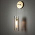 Hubbardton Forge Exos Glass Mini Low Voltage Sconce in Modern Brass Finish Model: 201394-SKT-86-GG0065