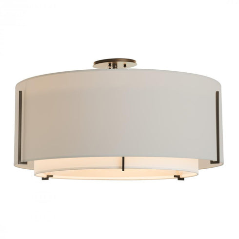 Hubbardton Forge Exos Large Double Shade Semi Flush Model: 126505-SKT-14-SF2290-SF2899