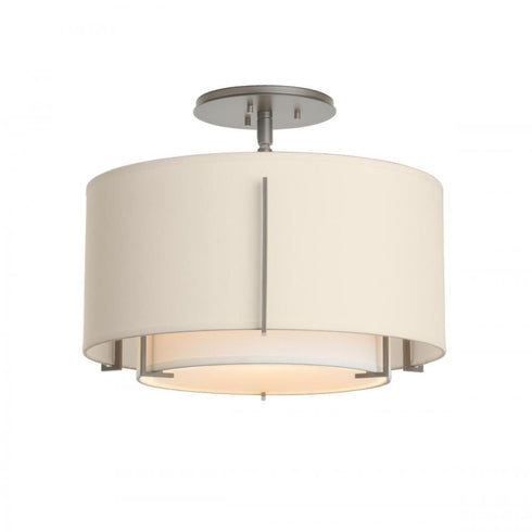 Hubbardton Forge Exos Small Double Shade Semi Flush Model: 126501-SKT-82-SA1099-SA1590