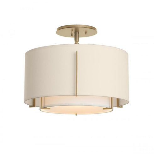 Hubbardton Forge Exos Small Double Shade Semi Flush Model: 126501-SKT-84-SA1099-SA1590