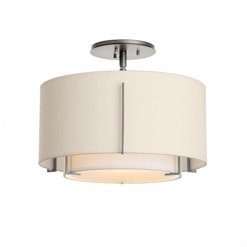 Hubbardton Forge Exos Small Double Shade Semi Flush Model: 126501-SKT-85-SF1099-SA1590