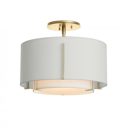 Hubbardton Forge Exos Small Double Shade Semi Flush Model: 126501-SKT-86-SF1099-SA1590