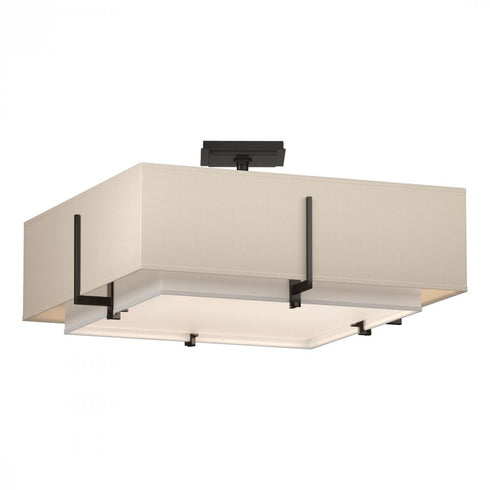 Hubbardton Forge Exos Square Double Shade Semi Flush Model: 126510-SKT-14-SF1605-SA2012