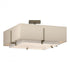 Hubbardton Forge Exos Square Double Shade Semi Flush Model: 126510-SKT-84-SA1605-SA2012