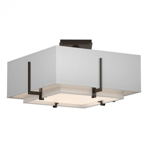Hubbardton Forge Exos Square Small Double Shade Semi Flush Model: 126507-SKT-14-SF1205-SJ1605