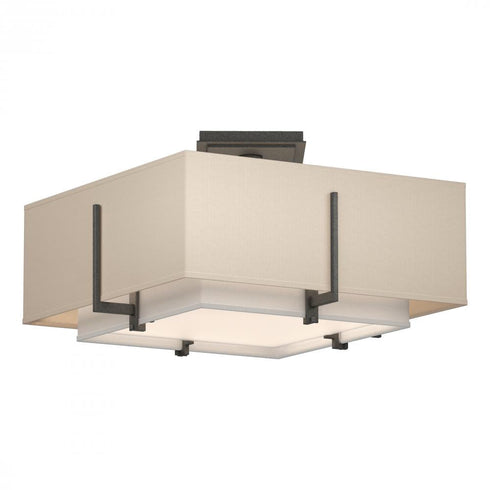 Hubbardton Forge Exos Square Small Double Shade Semi Flush Model: 126507-SKT-20-SA1205-SA1605