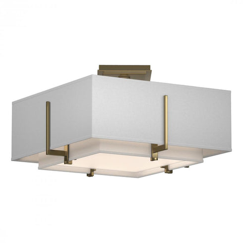 Hubbardton Forge Exos Square Small Double Shade Semi Flush Model: 126507-SKT-86-SF1205-SA1605