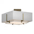 Hubbardton Forge Exos Square Small Double Shade Semi Flush Model: 126507-SKT-86-SF1205-SA1605