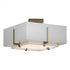 Hubbardton Forge Exos Square Small Double Shade Semi Flush Model: 126507-SKT-86-SF1205-SA1605