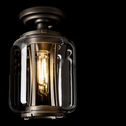 Hubbardton Forge Fairwinds Outdoor Semi Flush in Coastal Oil Rubbed Bronze Finish Model: 352551-SKT-14-ZM0723