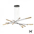 Hubbardton Forge Flight 10 Light Pendant in Black Finish Model: 131412-SKT-LONG-10-86-WC0822