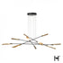 Hubbardton Forge Flight 10 Light Pendant in Black Finish Model: 131412-SKT-LONG-10-86-WC0822