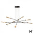 Hubbardton Forge Flight 10 Light Pendant in Black Finish Model: 131412-SKT-LONG-10-86-WC0822