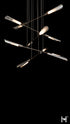 Hubbardton Forge Flight 10 Light Small Pendant in Dark Smoke Finish Model: 131410-SKT-STND-07-85-WC0822