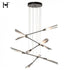 Hubbardton Forge Flight 10 Light Small Pendant in Dark Smoke Finish Model: 131410-SKT-STND-07-85-WC0822
