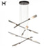 Hubbardton Forge Flight 10 Light Small Pendant in Dark Smoke Finish Model: 131410-SKT-STND-07-85-WC0822
