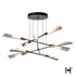 Hubbardton Forge Flight 10 Light Small Pendant in Dark Smoke Finish Model: 131410-SKT-STND-07-85-WC0822