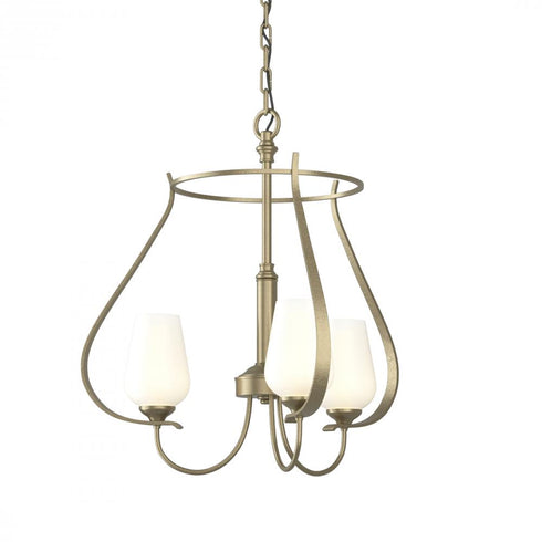 Hubbardton Forge Flora 3 Arm Chandelier Model: 103047-SKT-82-GG0303