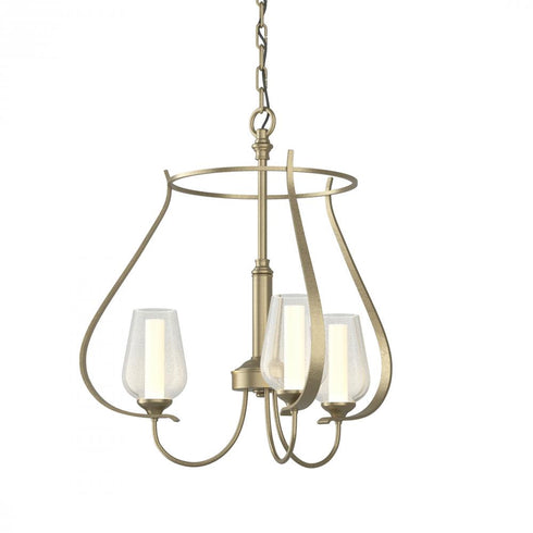 Hubbardton Forge Flora 3 Arm Chandelier Model: 103047-SKT-82-GG0303